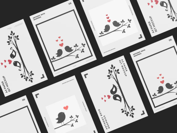 Birds in Love Silhouettes Set: Endless Possibilities for Romantic Design