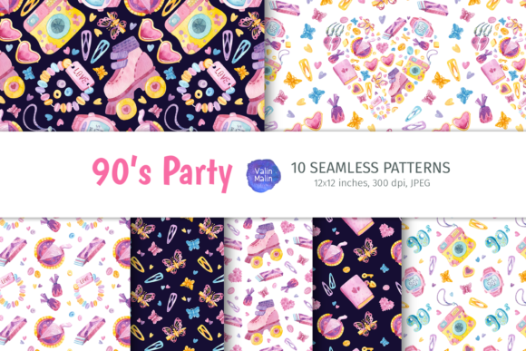 Bringing Back the Charm: How 90s Watercolor Seamless Patterns, Retro Can Transform Your Creative Projects