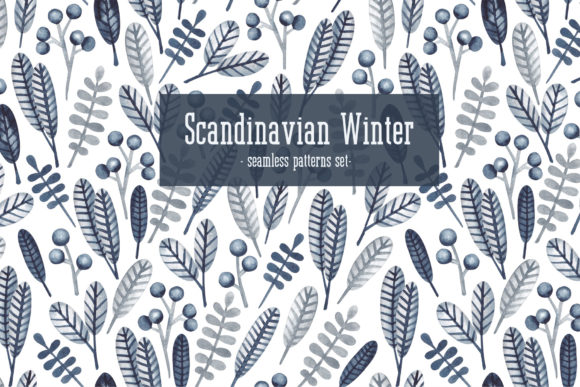 Embracing the Quiet Beauty of Watercolor Patterns “Scandinavian Winter”