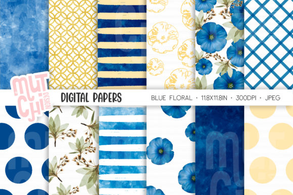 Evaluating the Blue Florish Digital Paper Set for Creative Projects