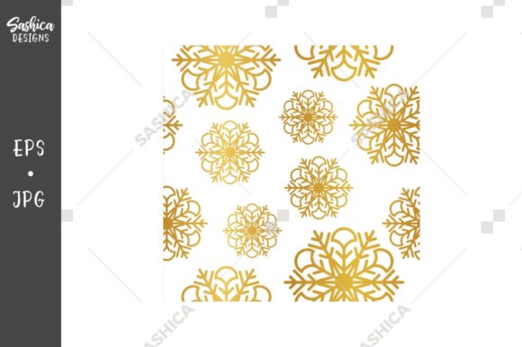 Golden Snowflakes Seamless Pattern Ideas & Applications