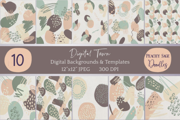 How Peachy Sage Abstract Shape Digital Paper Transforms Visual Design Across Creative Disciplines