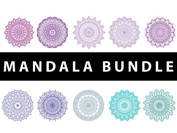 Mandala Pack Purple Color in Modern Design
