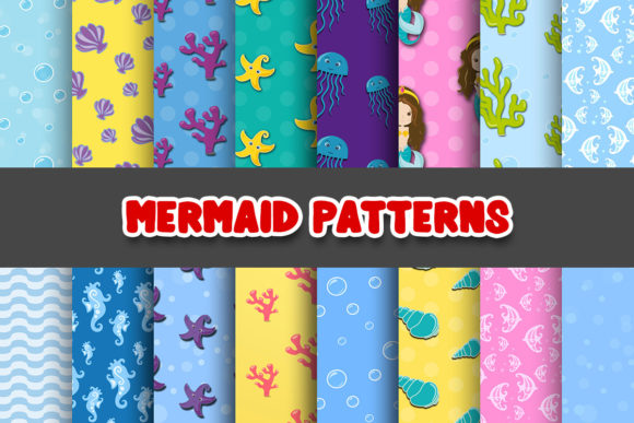 Mermaid Digital Papers Patterns: A Versatile Visual Asset for Modern Creatives