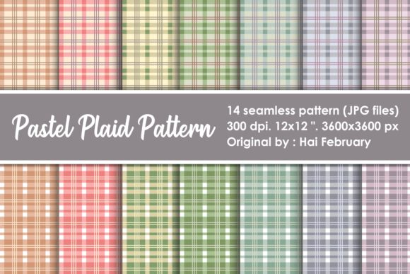 Pastel Plaid Lumberjack Seamless Pattern