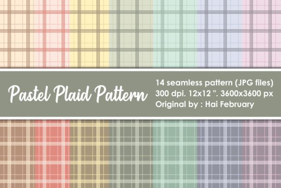 Pastel Plaid Papar Seamless Pattern Guide