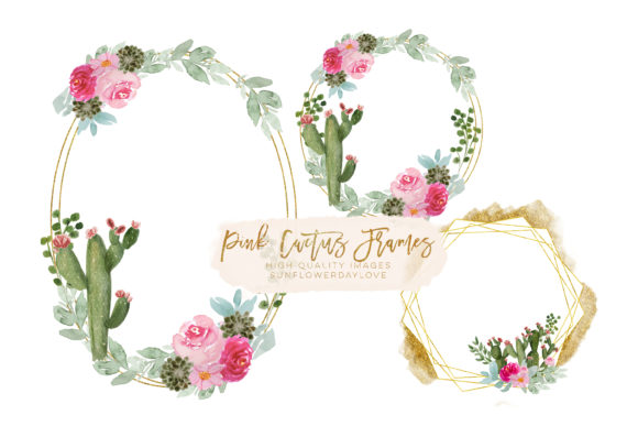 Pink Cactus Geometric Frames: A Professional Resource for Structured Visual Design