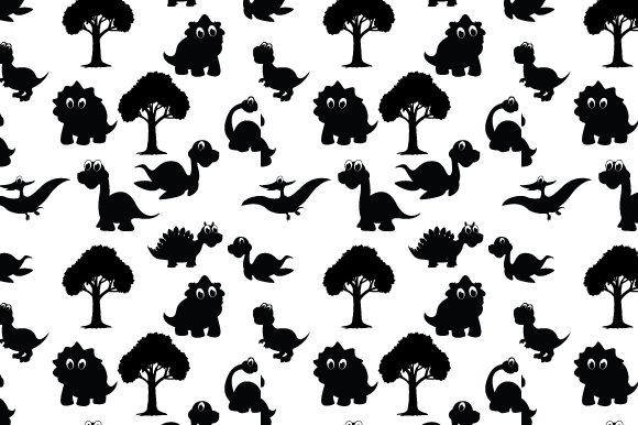 Selecting and Applying Cute Dinosaur Silhouette Patterns in Design Projects