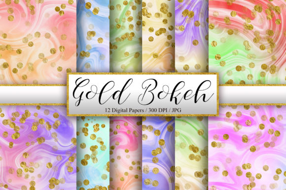 What Is a Rainbow Marble Gold Bokeh Background?