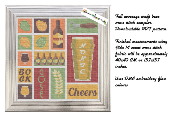 What Makes a Craft Beer Cross Stitch Sampler Pattern Stand Out Among Needlework Designs