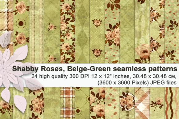 What Makes Shabby Roses Beige Green S-less Patterns So Versatile in Everyday Design