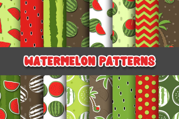 Working With Watermelon Digital Papers Patterns in Creative Projects